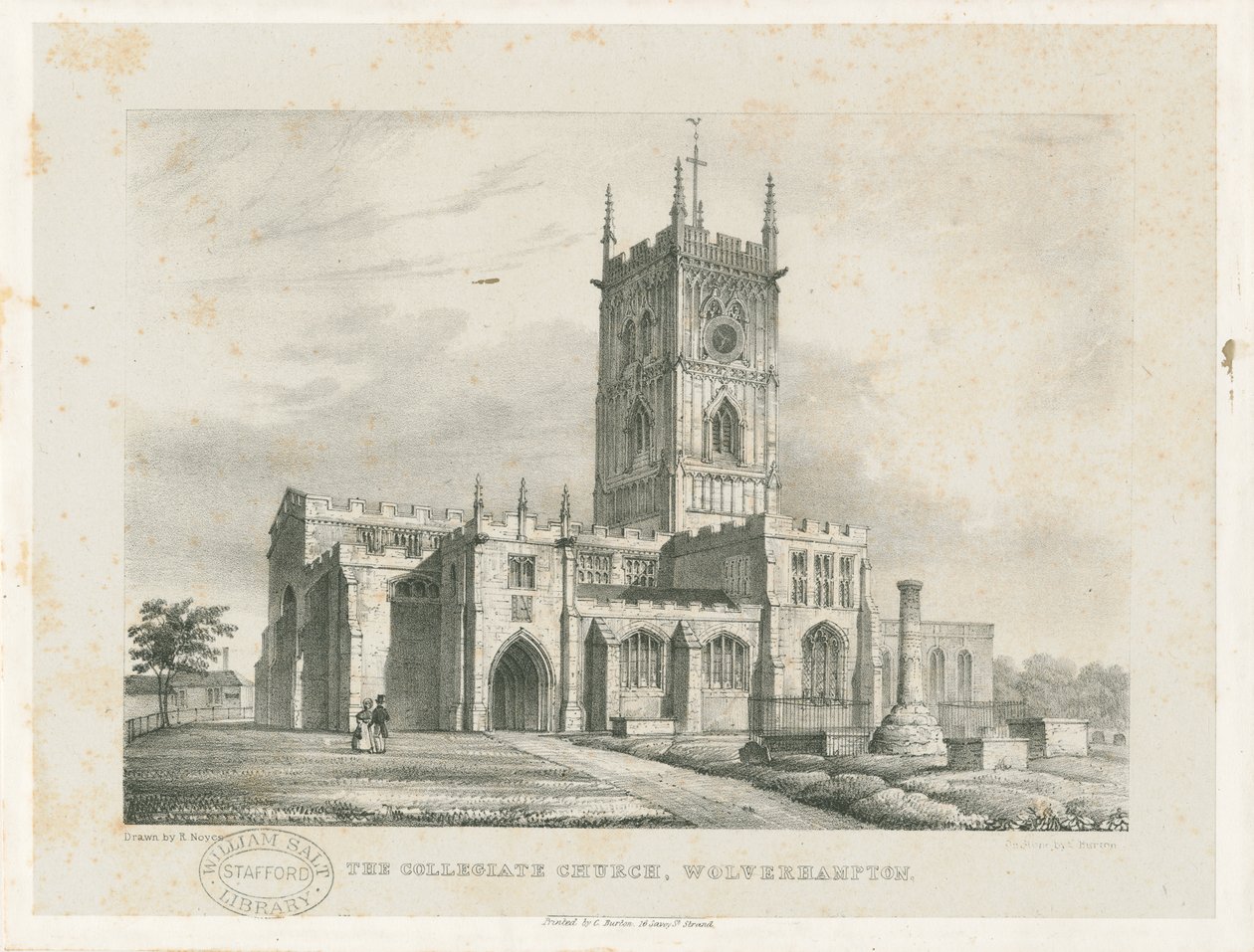 Wolverhampton – Szent Péter-templom: litografált, nd [1838] (nyomtatás) alkotó: Robert Noyes