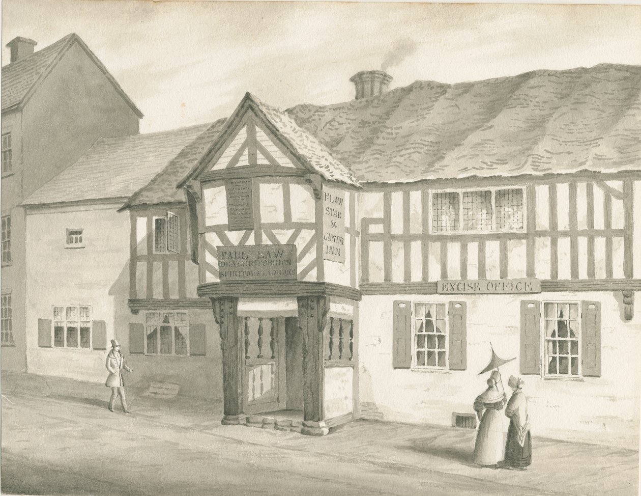 Wolverhampton – Szent Péter-templom: szépia rajz, 1837 alkotó: Robert Noyes