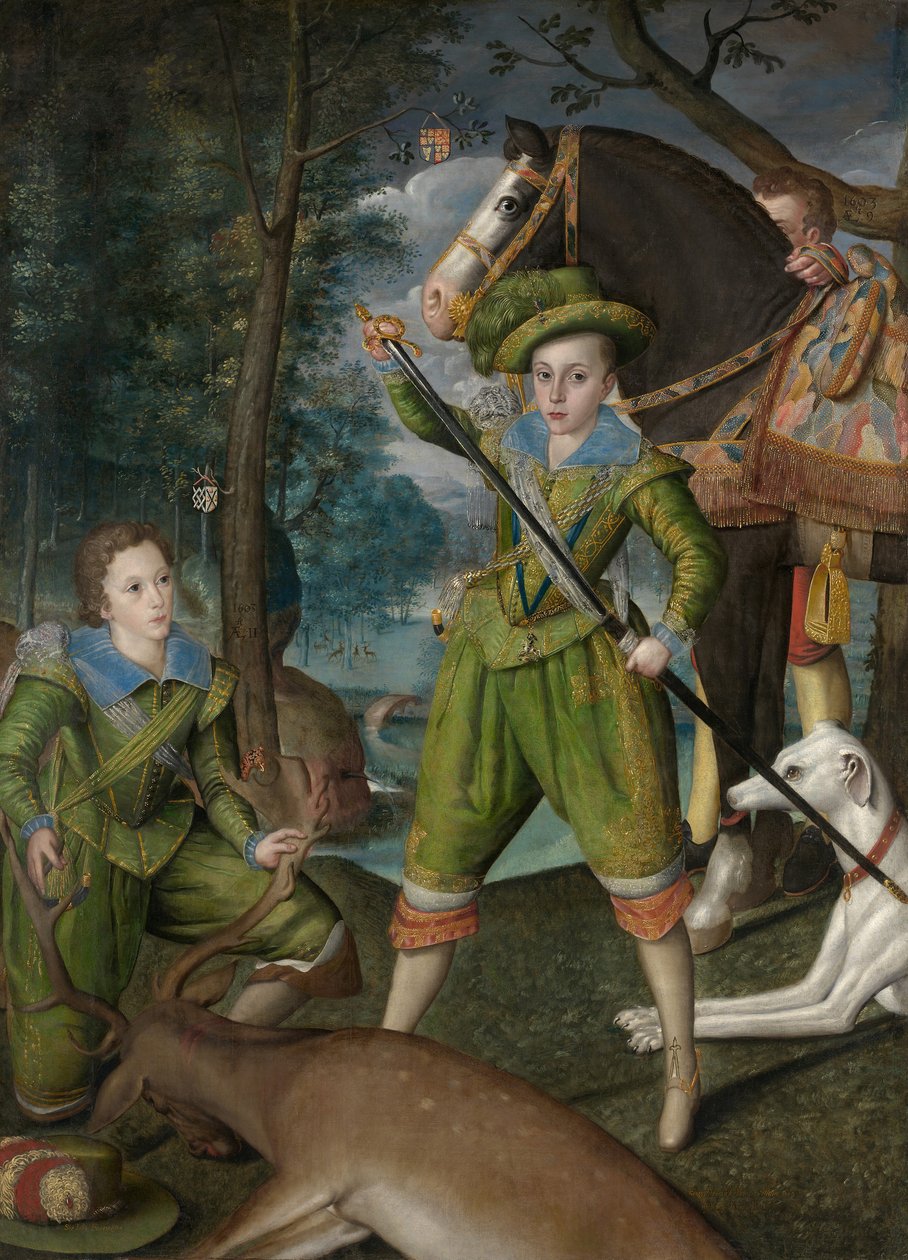 Henry Frederick 1594-1612, walesi herceg, Sir John Haringtonnal 1592-1614..., 1603. alkotó: Robert Peake I