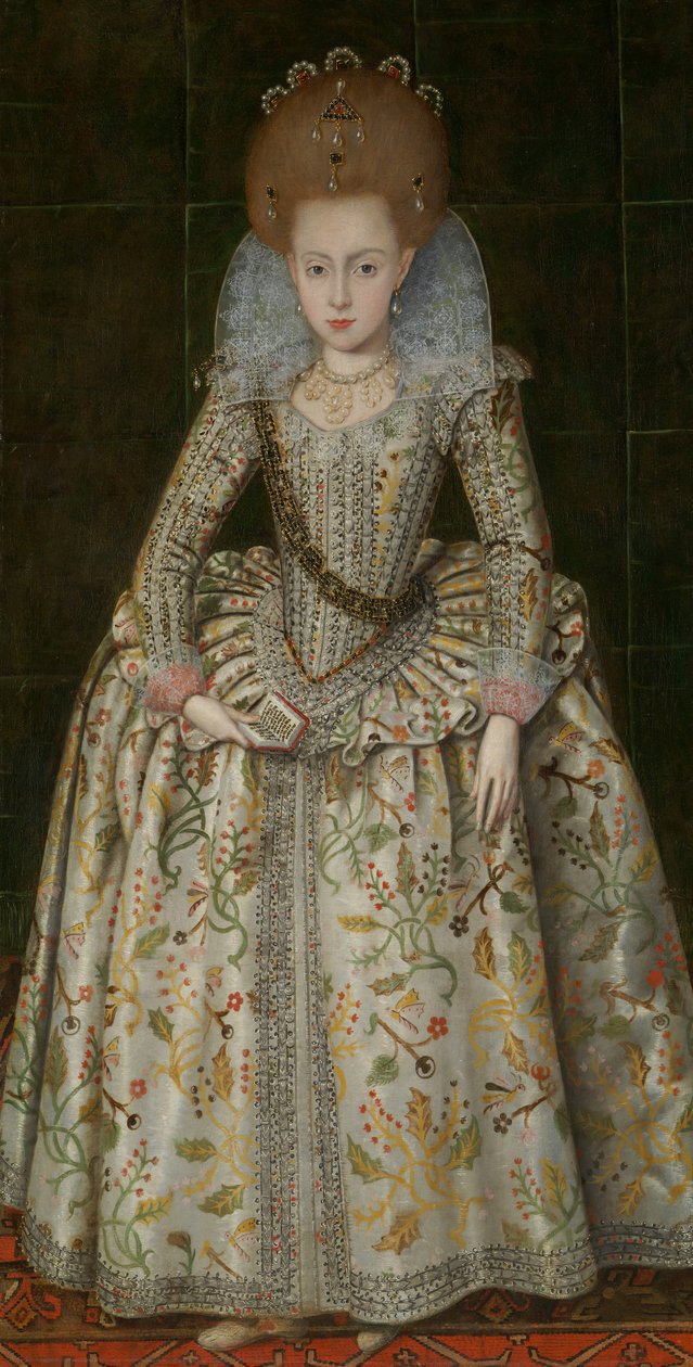 Erzsébet hercegnő 1596-1662, Csehország későbbi királynője, kb. 1606. alkotó: Robert Peake I