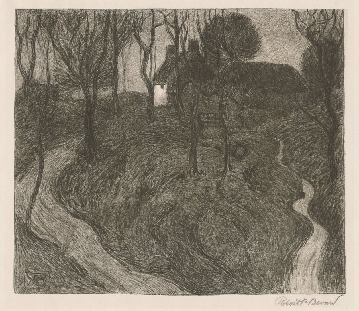 Egy magányos farm [Hawkridge] alkotó: Robert Polhill Bevan