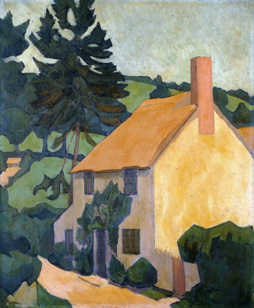 Devon Cottage, 1920-24 körül alkotó: Robert Polhill Bevan