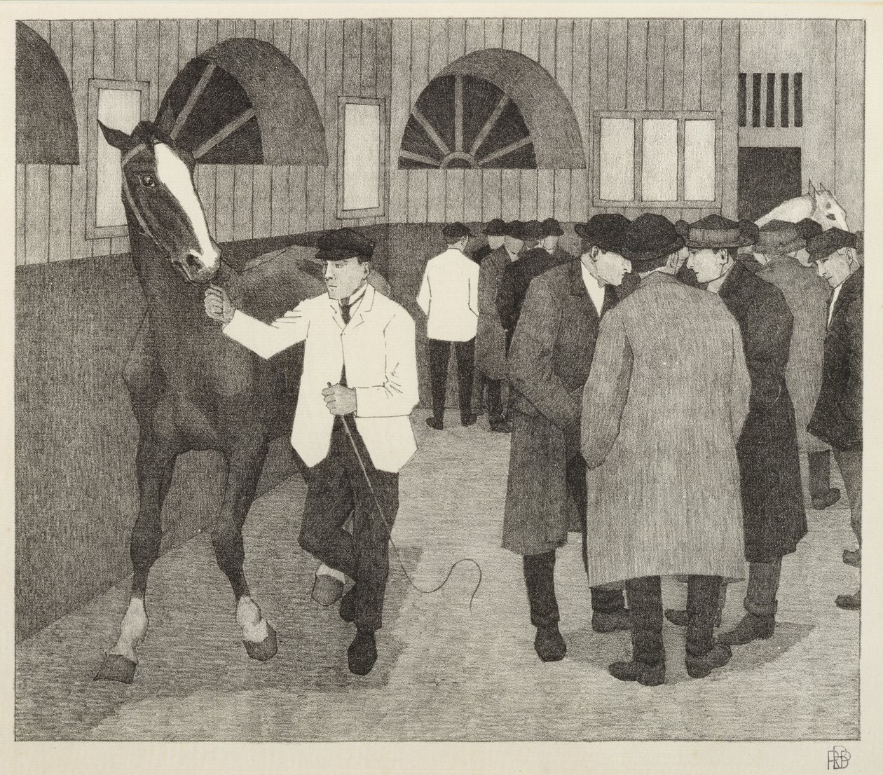 Lókereskedők a Barbicanban, 1921 alkotó: Robert Polhill Bevan