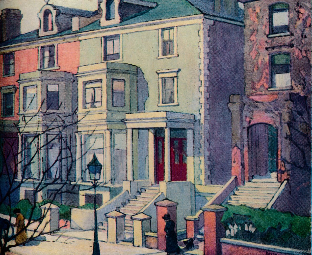 Házak Napfényben, Hampstead, XX. század alkotó: Robert Polhill Bevan