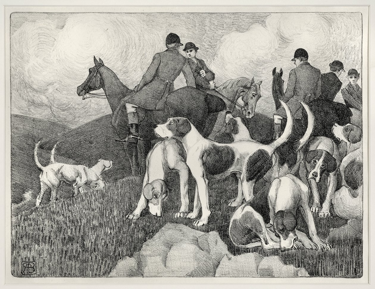 Vadászjelenet (litho) alkotó: Robert Polhill Bevan