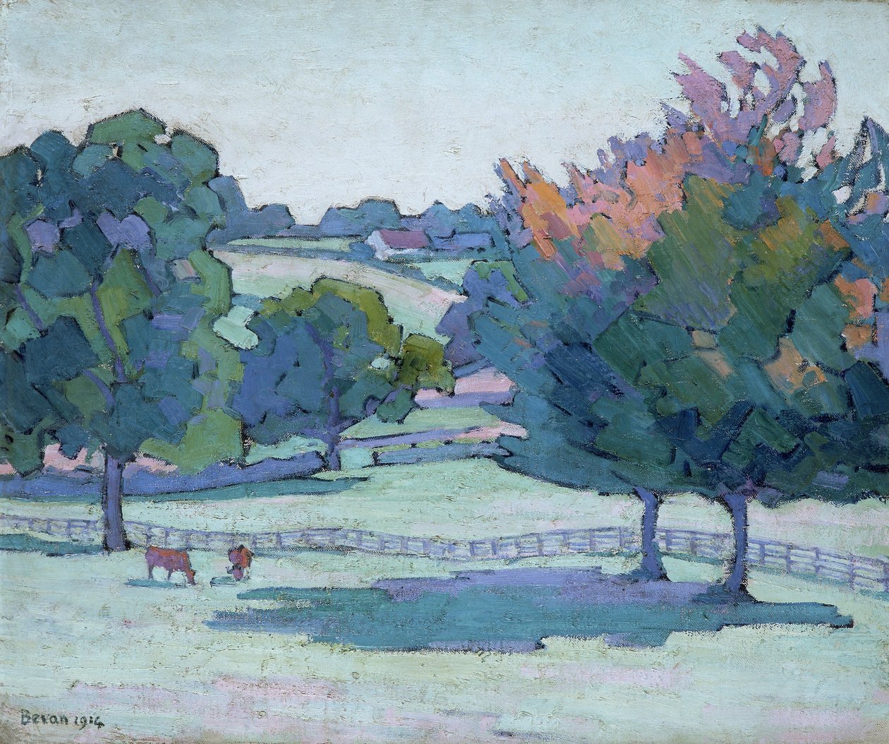 „Maples at Cuckfield, Sussex”, 1914 alkotó: Robert Polhill Bevan