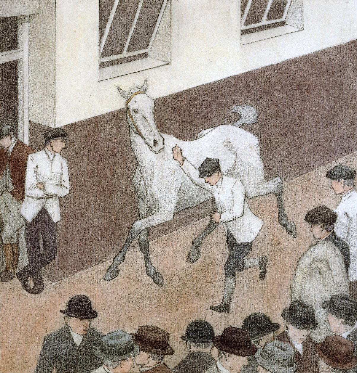 Showing the Paces, Aldridge, 1914 körül alkotó: Robert Polhill Bevan