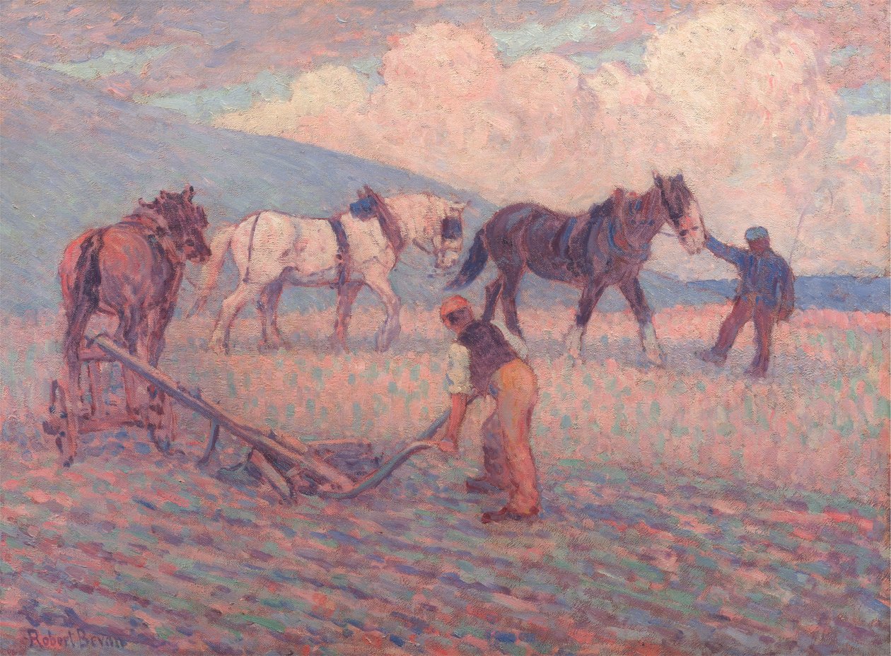 A Turn Rice-Plough, Sussex alkotó: Robert Polhill Bevan