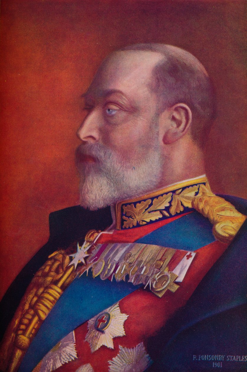 VII. Edward király uralkodásának első évében, 1901-ben, 1910-ben alkotó: Robert Ponsonby Staples