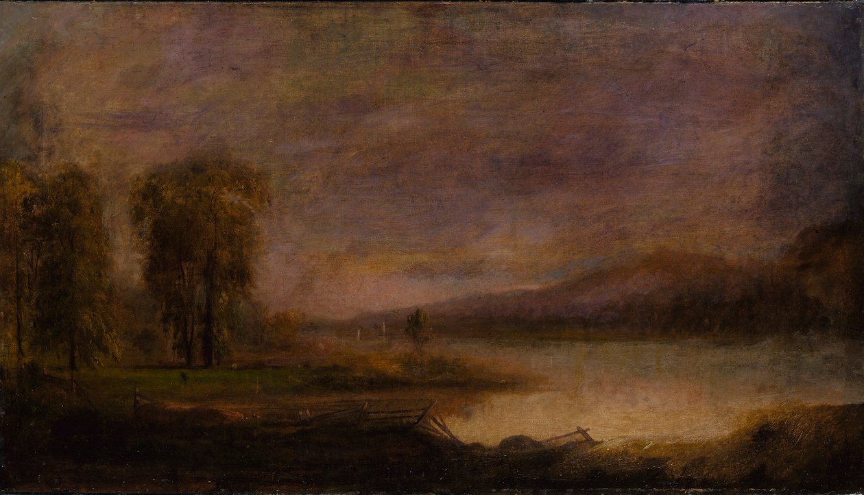 Tájkép tóval alkotó: Robert S. Duncanson