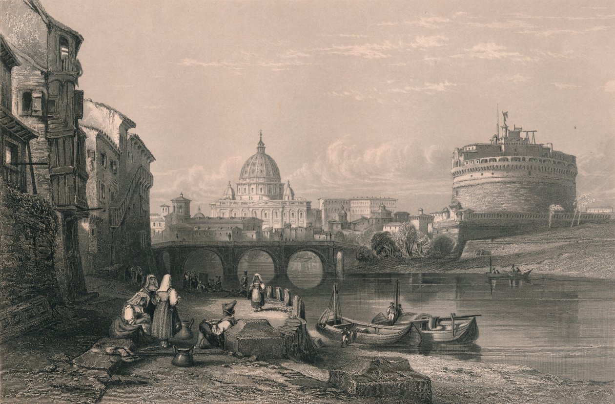 Róma, 1820-as évek. alkotó: Robert Sands