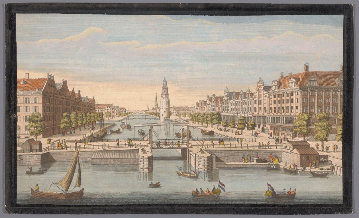 Az amszterdami Oudeschanok kilátása az IJ-ről Amszterdam kilátása a régi sáncról (cím a tárgyon) Holland (sorozat címe) alkotó: Robert Sayer