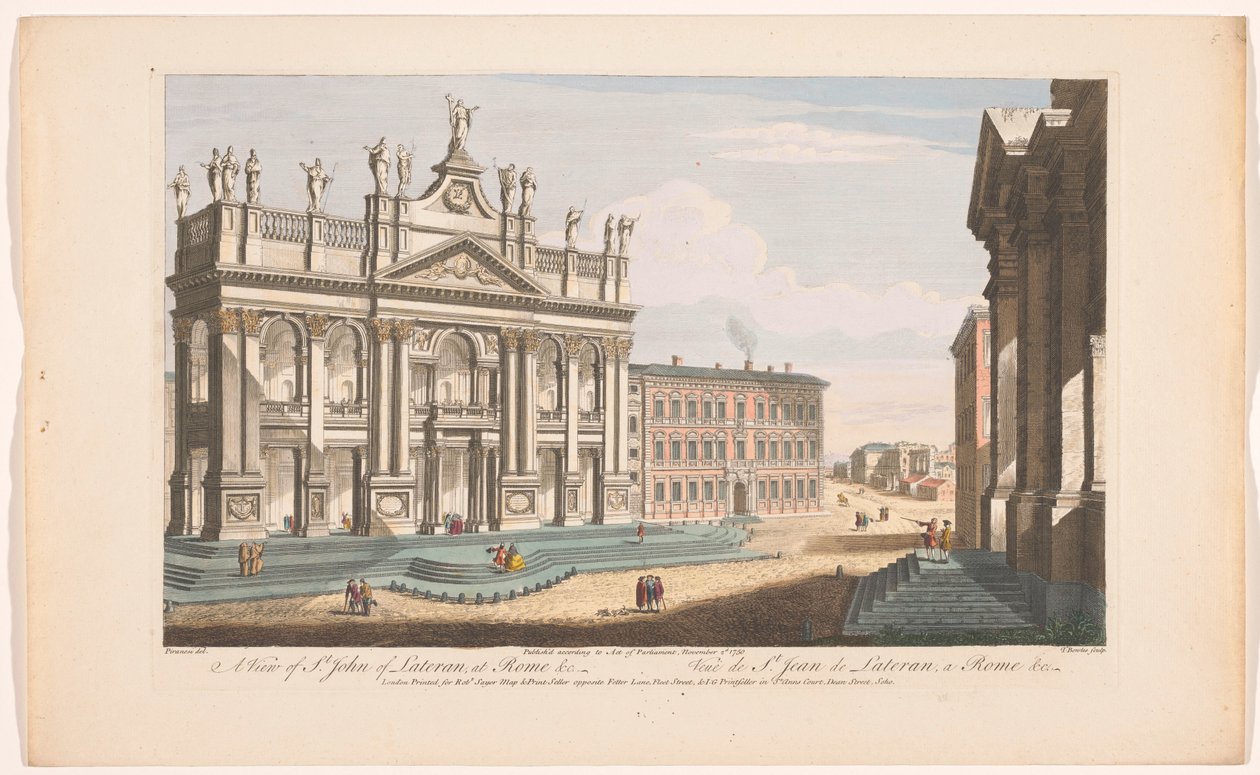 Kilátás a római Lateráni Szent János-templomra Lateráni Szent János kilátása Rómában stb. (cím a tárgyon) Róma (sorozat címe) alkotó: Robert Sayer