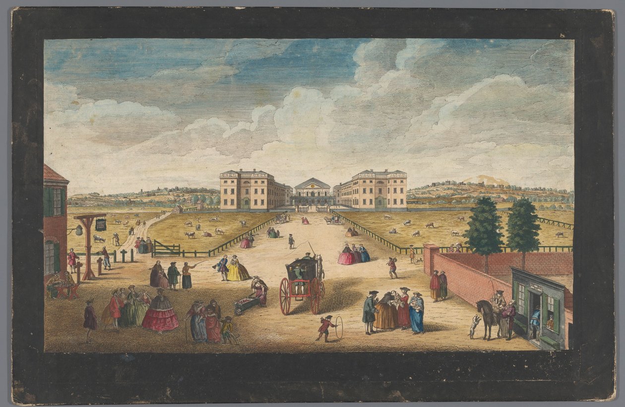 Gezicht op het Foundling Hospital te Londen A view of the Foundling Hospital (title on object) Londen (series title)   1368510   hu       hungarian Successfully Translated  Original: The Southern Celestial Hemisphere Translat: The Southern Celestial Hemisp alkotó: Robert Sayer