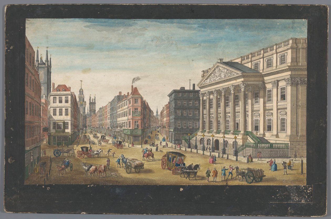 Kilátás a Mansion House-ra Londonban Kilátás a kastélyra (...) (cím az objektumon) London (sorozat címe) alkotó: Robert Sayer