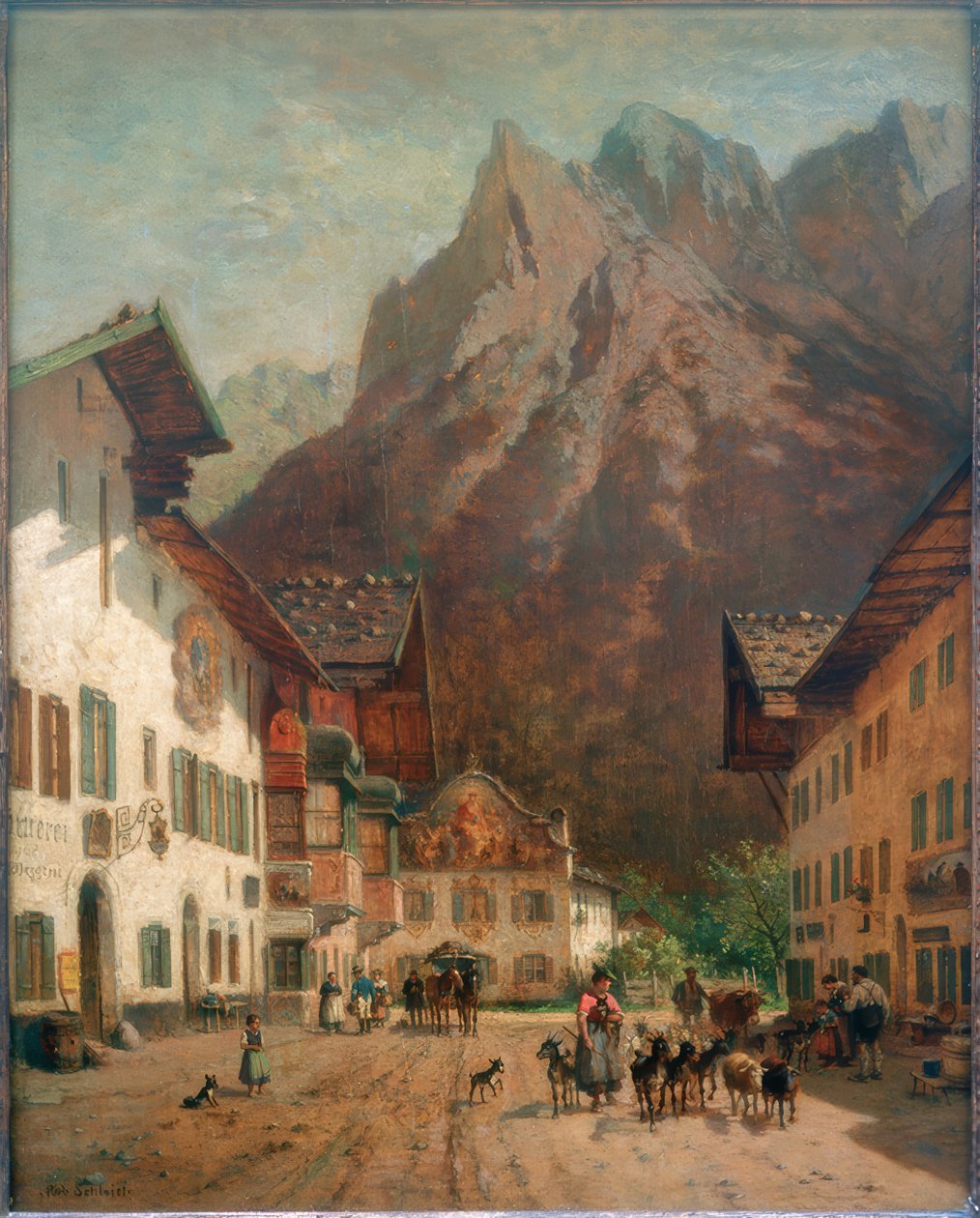 Házak Mittenwaldban alkotó: Robert Schleich