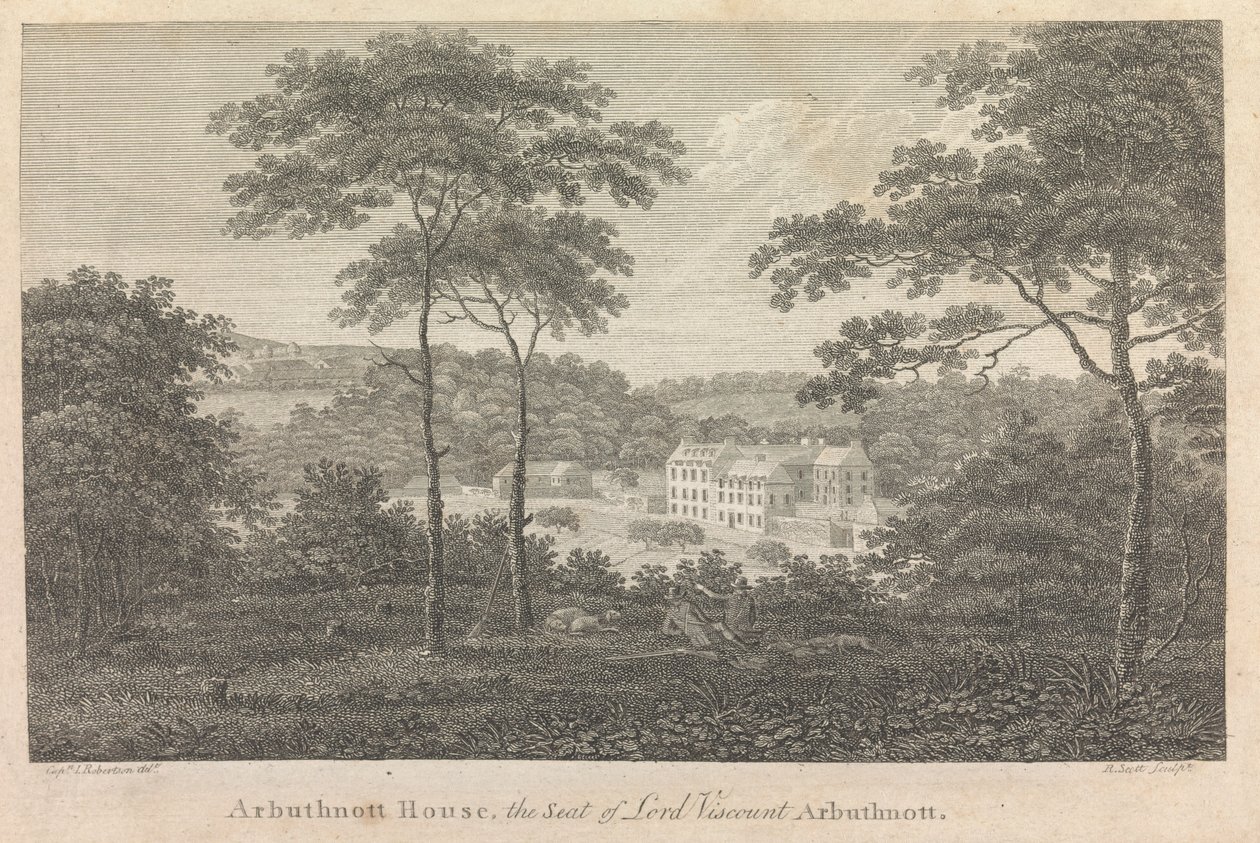 Arbuthnott-ház, Arbuthnott vikomt nagyúr székhelye; 10. oldal (Első kötet) alkotó: Robert Scott