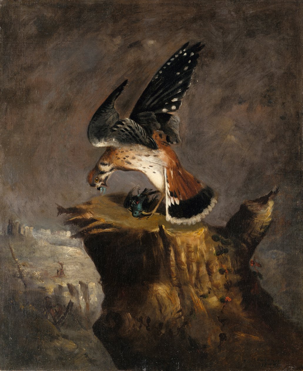Keselyű és zsákmánya, 1844. alkotó: Robert Seldon Duncanson