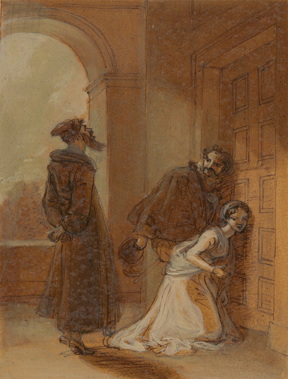 Feste, mint Sir Topas, Malvoliohoz fordulva alkotó: Robert Smirke