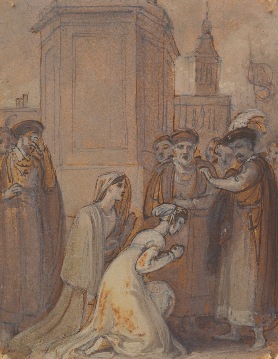 Isabella és Mariana térdel a herceg előtt alkotó: Robert Smirke
