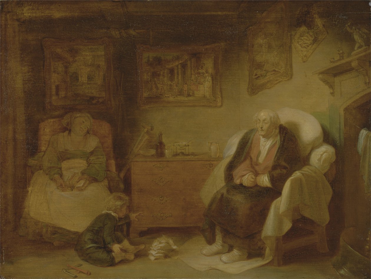The Seven Ages of Man: Second Childishness, II. felvonás, VII. jelenet William Shakespeare „As You Like It” című művéből (toll, tinta és olaj, papír) alkotó: Robert Smirke