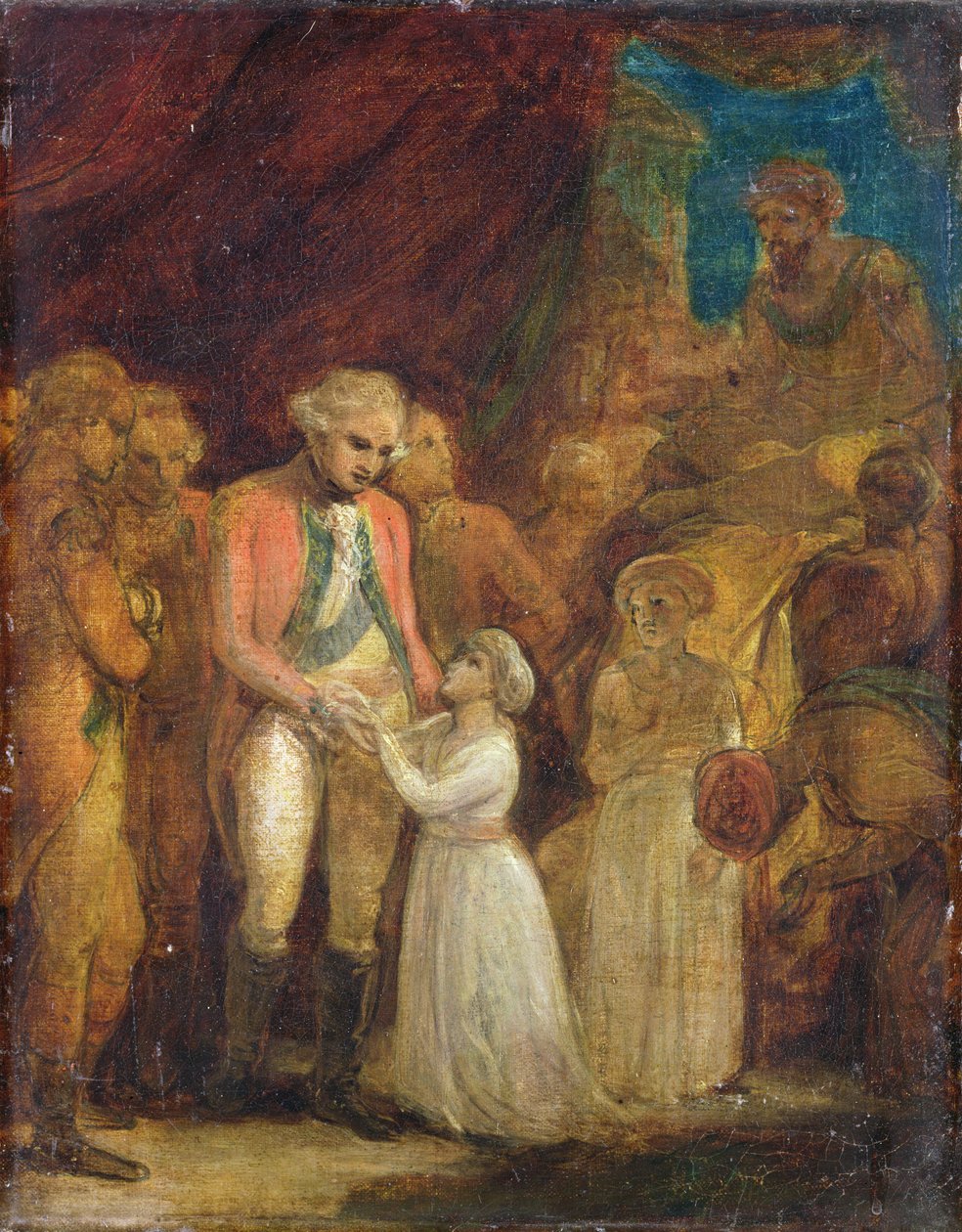 Tipu Sahib két fia, Mysore szultánja, túszként átadják Cornwallis tábornoknak (1738-1805), 1792 körül (olaj, vászon) alkotó: Robert Smirke