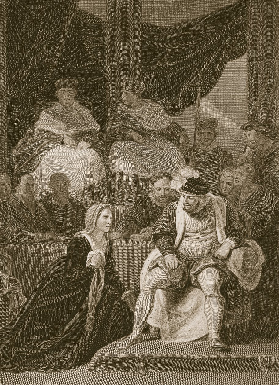 Henrik házasságának tárgyalása, T. Holloway metszete, illusztráció David Hume „Anglia története” című művéből, pub. R. Bowyer, London, 1812 alkotó: Robert Smirke