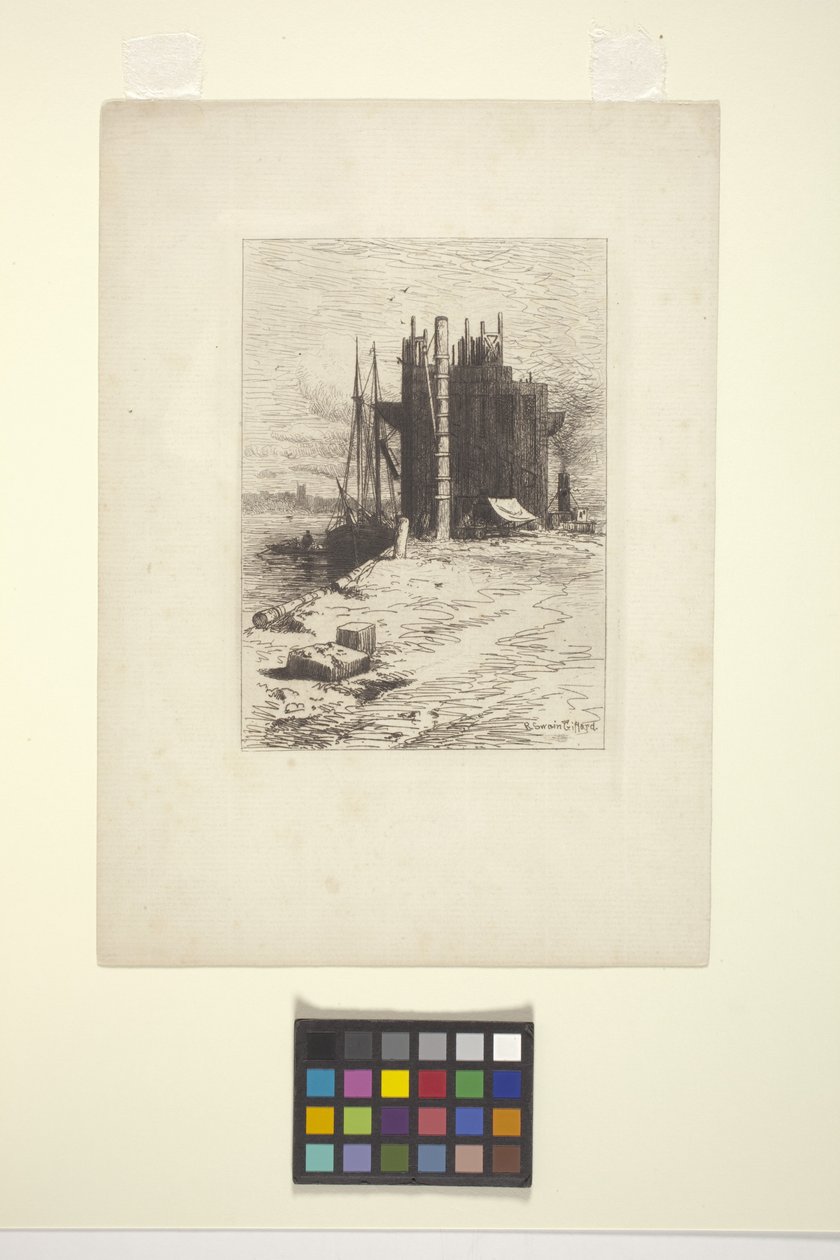Szénzsebek New Bedfordban (tinta) alkotó: Robert Swain Gifford