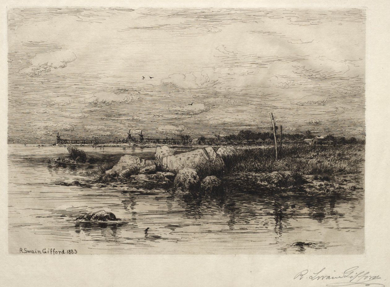 Az Apponagansett folyó torkolata, 1883. alkotó: Robert Swain Gifford