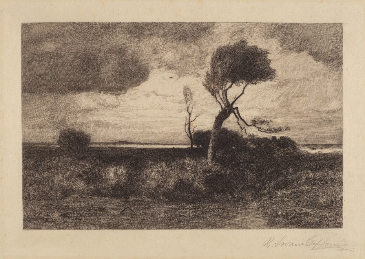 A part közelében [nagy tányér] alkotó: Robert Swain Gifford