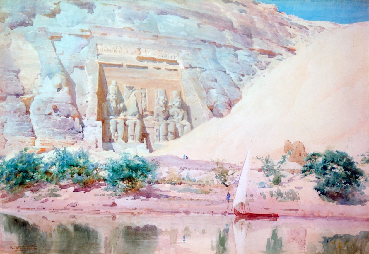 "Abou Simbel temploma", Egyiptom, 1897-1934 alkotó: Robert Talbot Kelly
