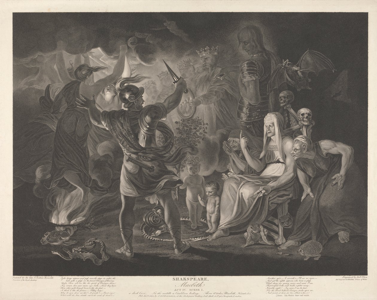 Shakespeare, Macbeth IV. felvonás, I. jelenet alkotó: Robert Thew