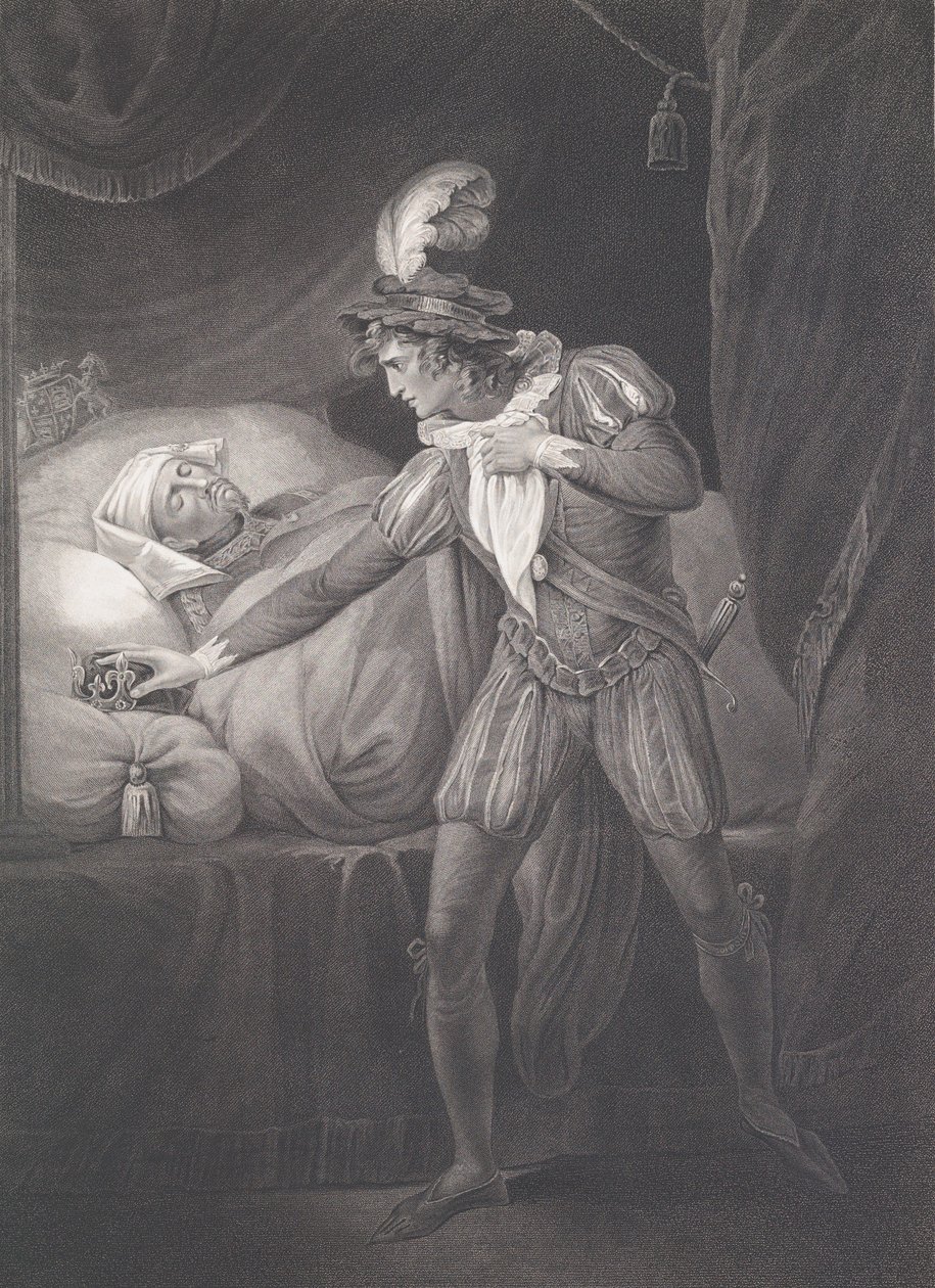 A Westminsteri palota: Henrik király és Wal hercege..., először 1795-ben adták ki, majd 1852-ben adták ki újra. alkotó: Robert Thew