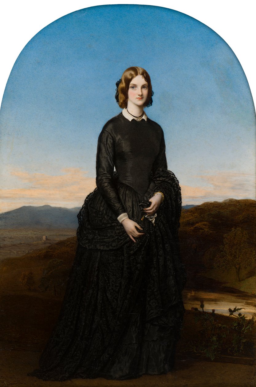 Portré a Hon. Selina Weld Forester, Newport vikomtné, majd Bradford grófnője (1819-1894), 1840-70 körül (olaj, elefántcsont) alkotó: Robert Thorburn