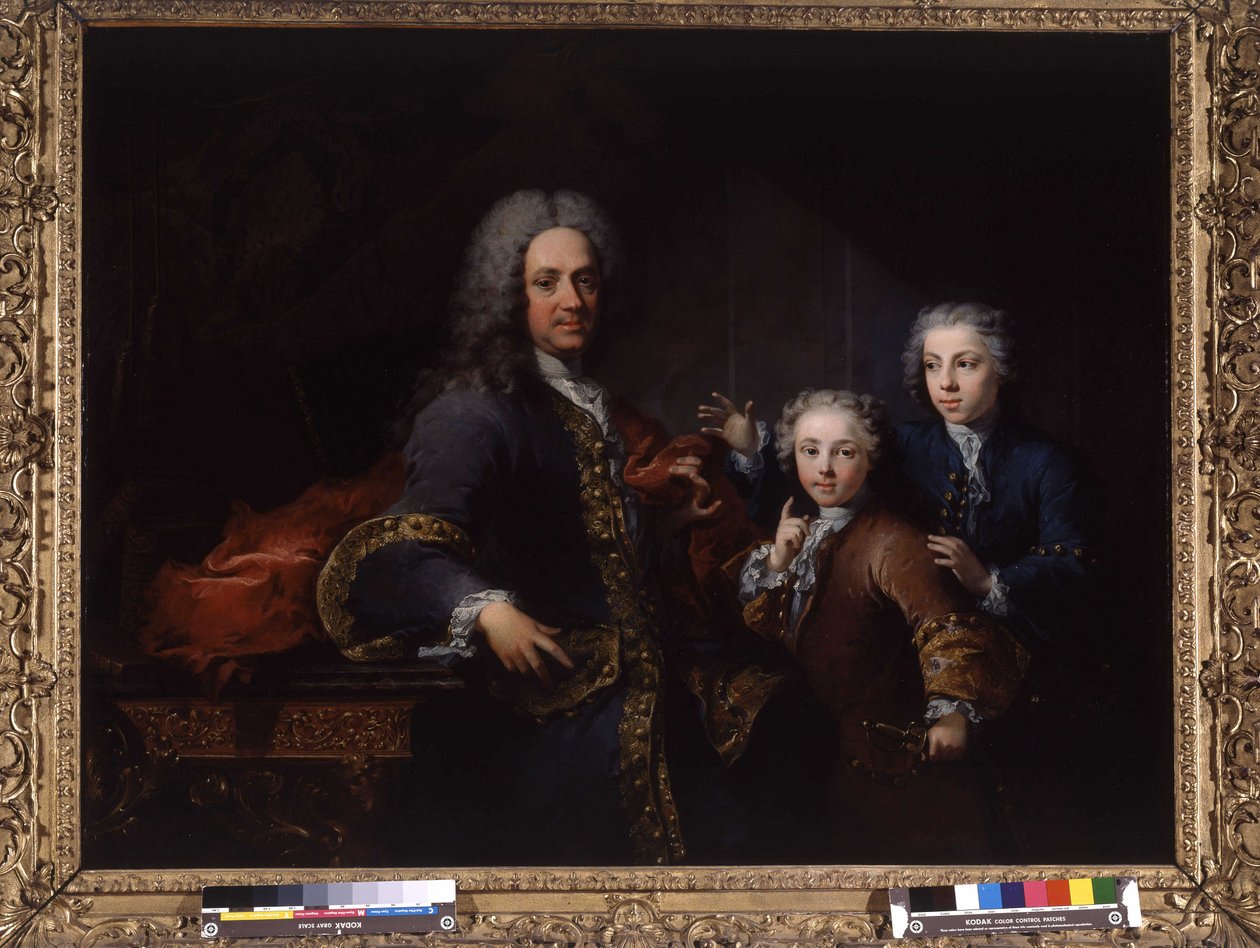 Monsieur de Saint Cannat és gyermekei (olaj, vászon) alkotó: Robert Tournieres