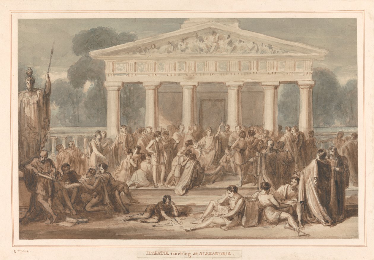 Hypatia tanítás Alexandriában alkotó: Robert Trewick Bone