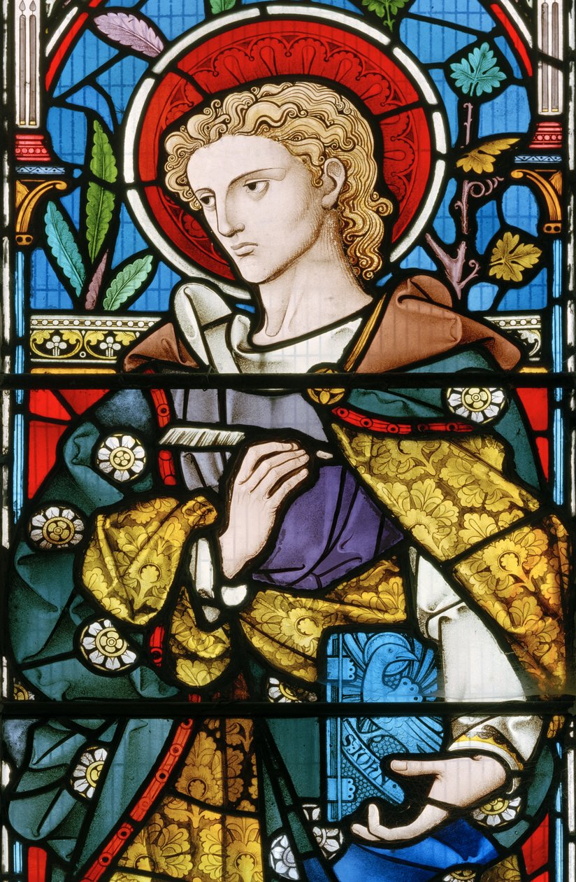 Szent János, részlet A jó pásztorból, 1863 (ólomüveg) alkotó: Robert Turnill Bayne