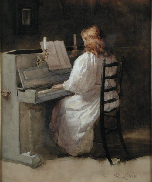Noktürn (akvarell papíron) alkotó: Robert W. Little