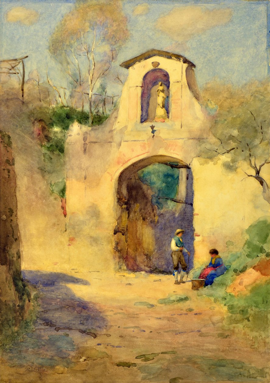 The Archway, Spanyolország (akvarell) alkotó: Robert W. Little