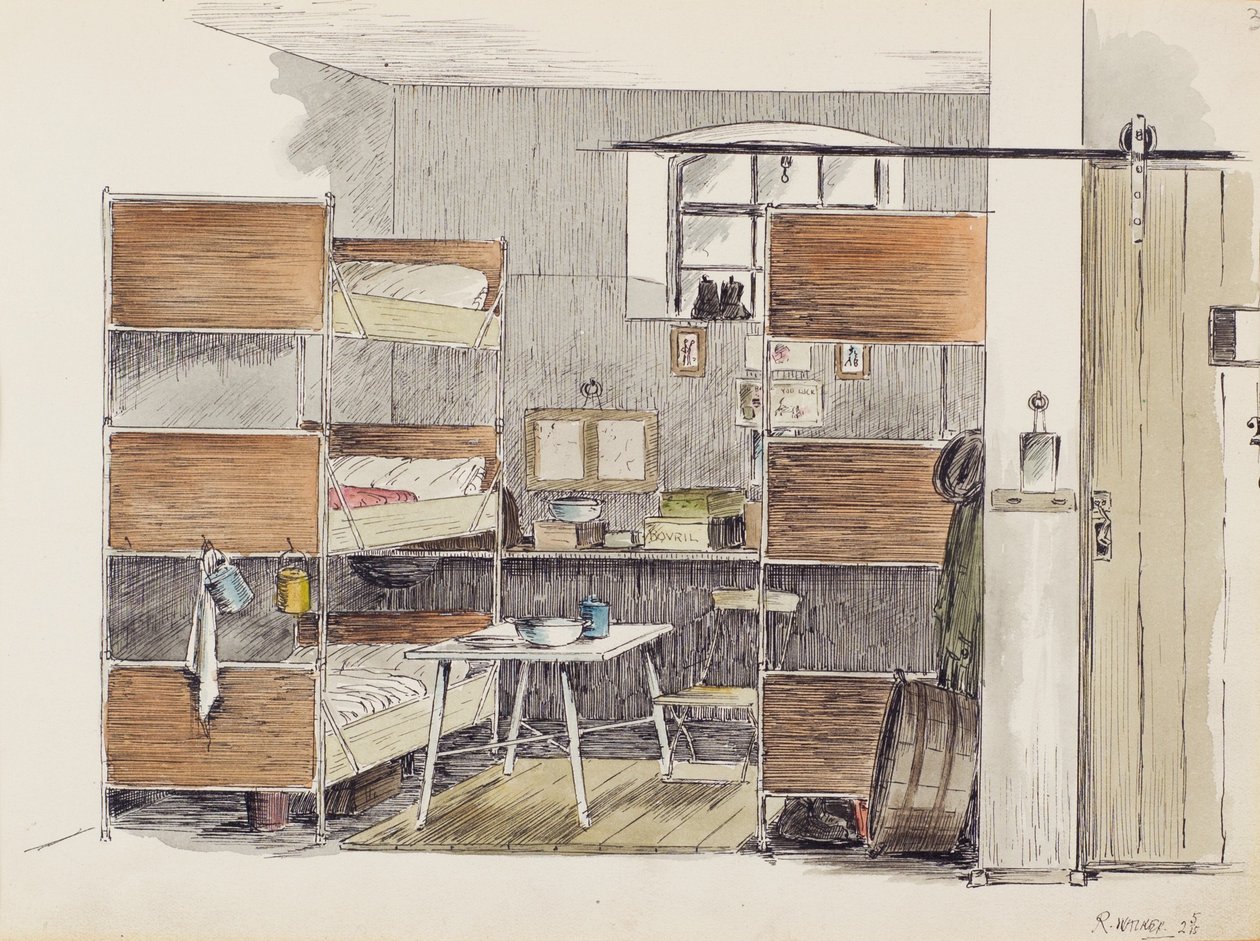 The Artists Horse Box, 1915. 2.5. (toll és tinta WC-vel papíron) alkotó: Robert Walker