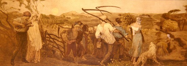 Harvest Moon, 1883 körül (kézzel színezett rézkarc papíron) alkotó: Robert Walker Macbeth