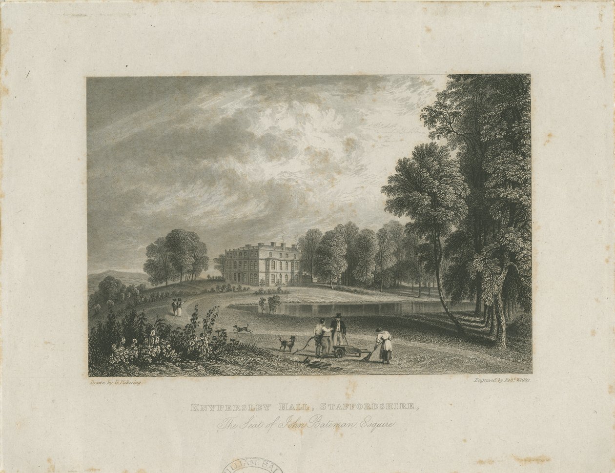Biddulph – Knypersley Hall [új]: acélmetszet, és [?XIX. század] alkotó: Robert Wallis