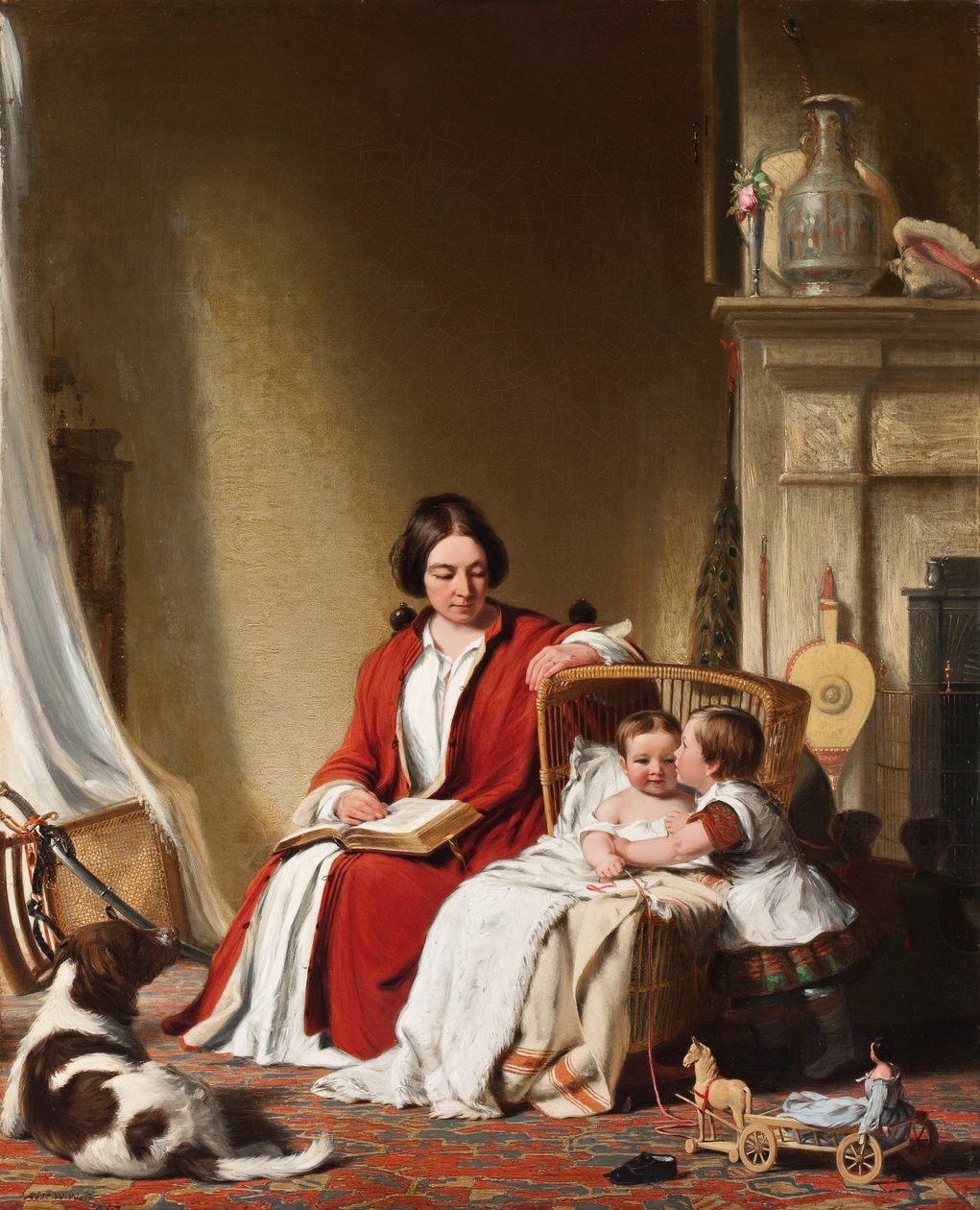Mrs. Bradford Ripley Alden és gyermekei alkotó: Robert Walter Weir