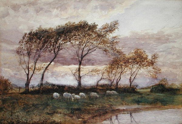 Egy őszi este (akvarell papíron) alkotó: Robert Weir Allan