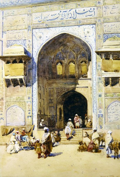 Lahore-ban, 1890 körül (akvarell papíron) alkotó: Robert Weir Allan