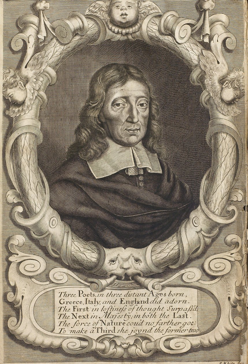 John Milton portréja 1608-1674. Az Elveszett Paradicsom előképe, 1688. alkotó: Robert White