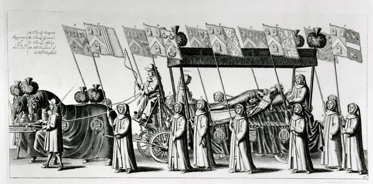 George Monck, Albemarle 1. hercegének állami temetése 1671-ben alkotó: Robert White
