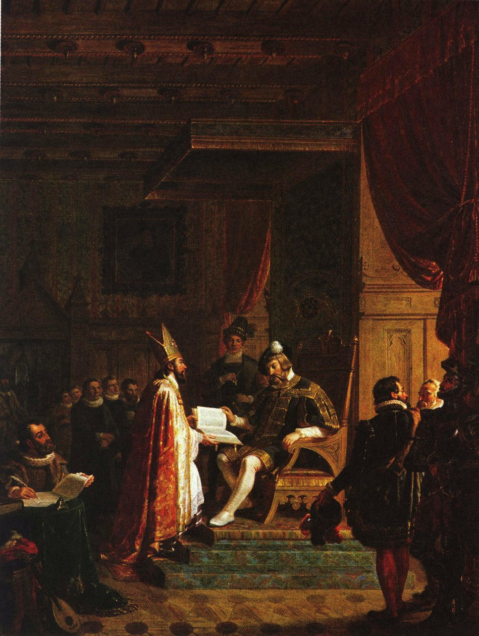 Mikael Agricola bemutatja a finn NT-t Gustav Vasa királynak alkotó: Robert Wilhelm Ekman