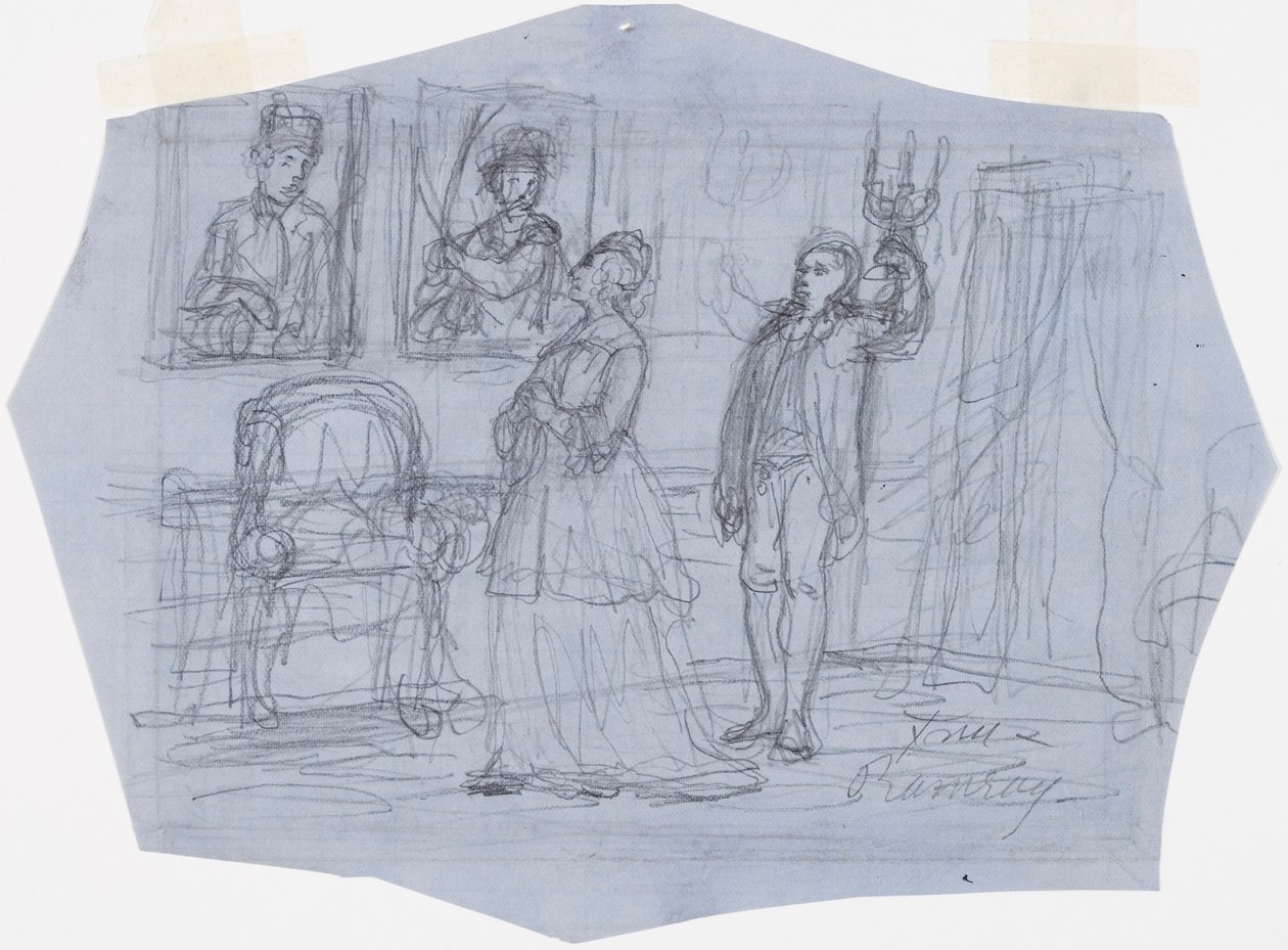 Mrs. Ramsay. Illusztráció a Stål zászlós történeteiben szereplő Az utazó látomása című vershez. alkotó: Robert Wilhelm Ekman