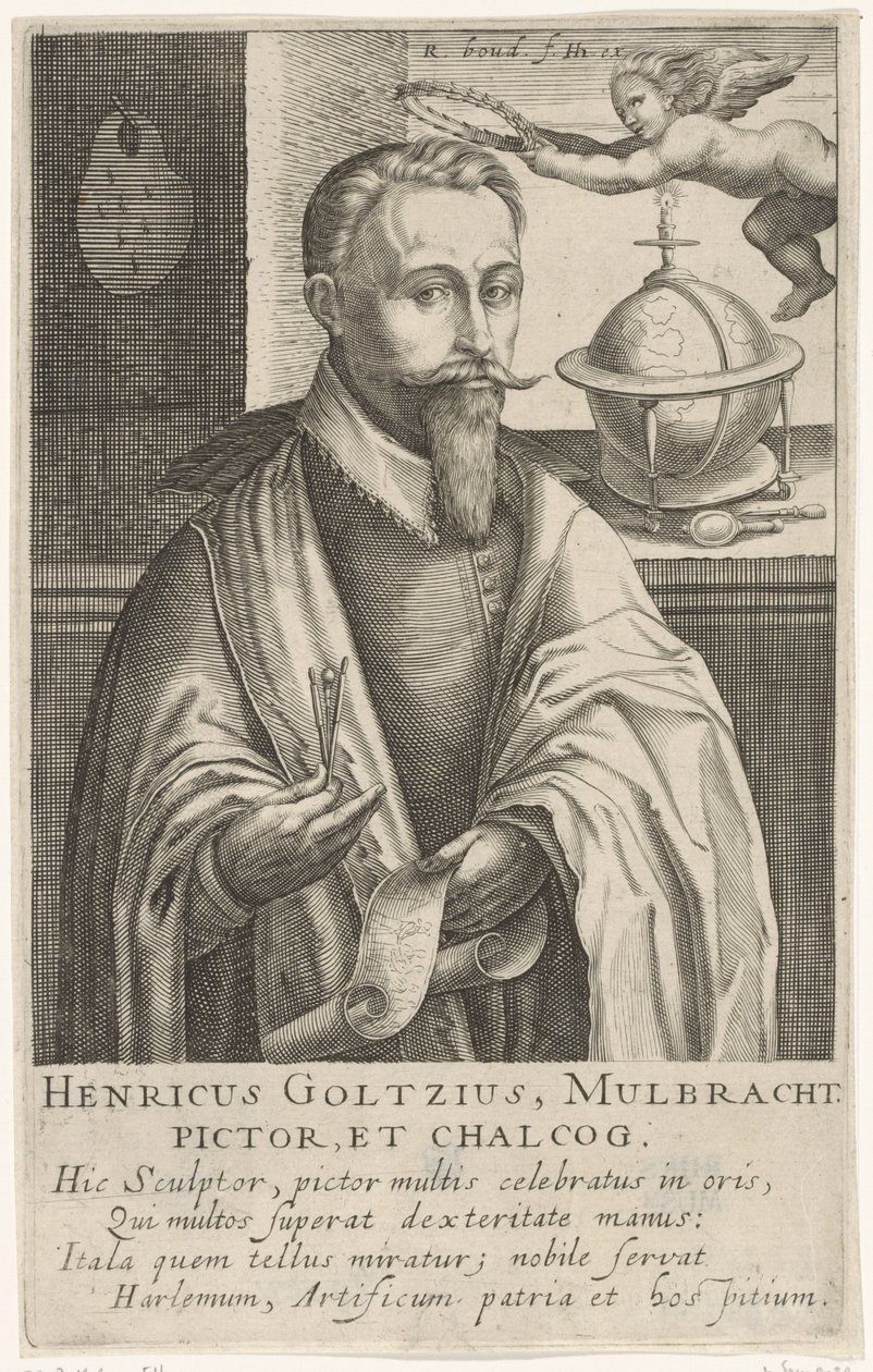 Hendrik Goltzius portréja, 1610 körül (metszet) alkotó: Robert Willemsz de Baudous